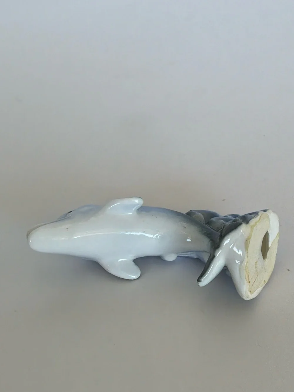 Vintage Blue Dolphin Ceramic Figurine - Decorative Home Accent